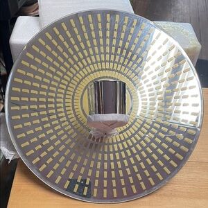 PartyLite Modern Silver and Gold Decorative Wall Mirror